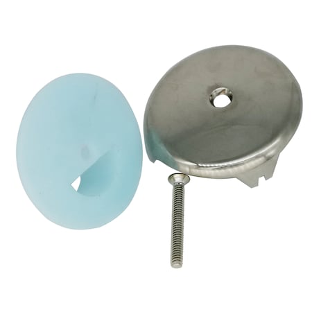 Bluevue Half Tube Gasket with Mesh Overflow Cover, Brushed Nickel BVT-HMS-BN